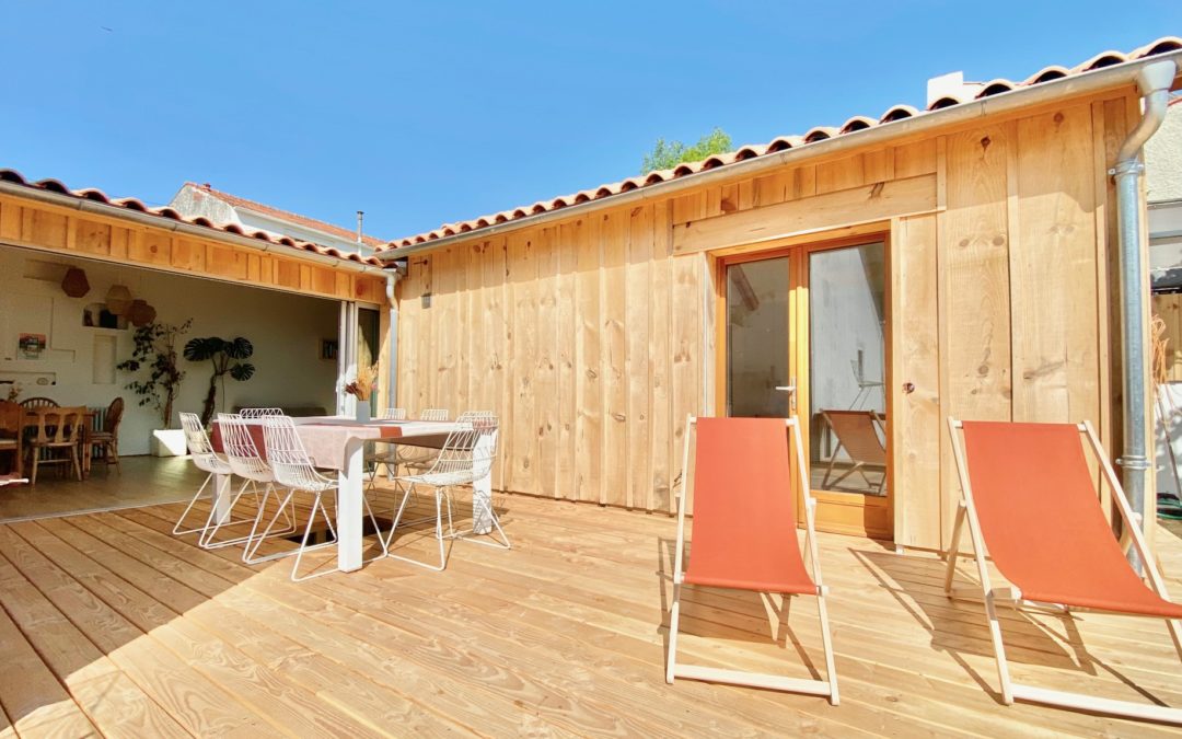 Réalisation d’une terrasse bois pour extension bois à La Rochelle