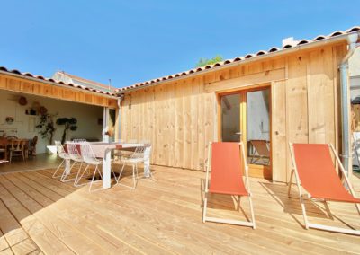 Réalisation d’une terrasse bois pour extension bois à La Rochelle